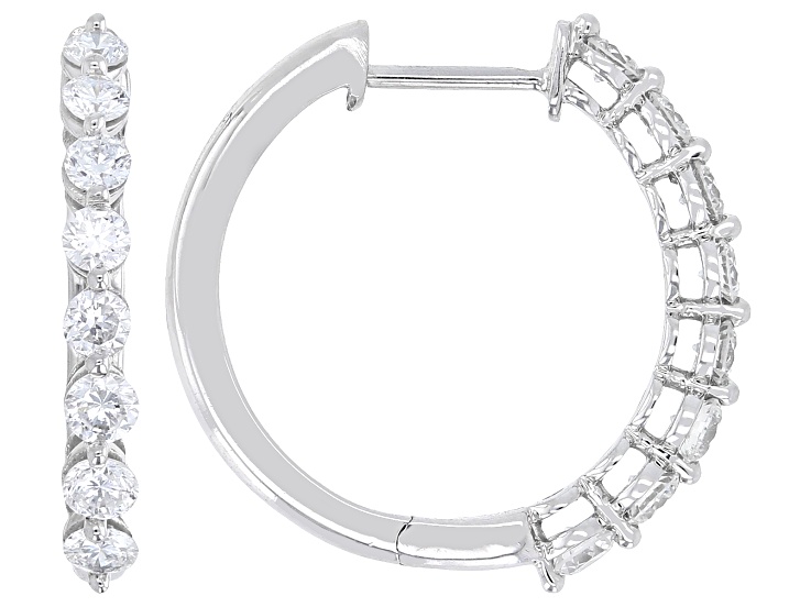 【激レア新品未開封】J-WALK DIAMOND COLLECTION 8cm White Lab-Grown Diamond G-H VS Rhodium Over Sterling Silver Hoop