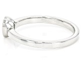 White Lab-Grown Diamond G-H SI Rhodium Over Sterling Silver Heart Ring 0.20ct