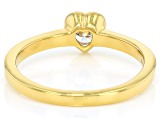 White Lab-Grown Diamond G-H SI 14K Yellow Gold Over Sterling Silver Heart Ring 0.20ct