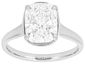 Certified White Lab-Grown Diamond G VS 10K White Gold Solitaire Ring 3.00ct