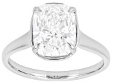 Certified White Lab-Grown Diamond G VS 10K White Gold Solitaire Ring 3.00ct