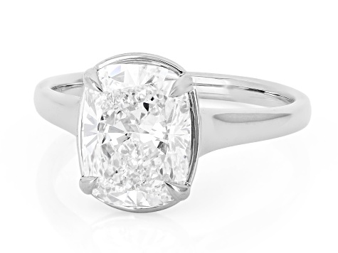 Certified White Lab-Grown Diamond G VS 10K White Gold Solitaire Ring 3.00ct