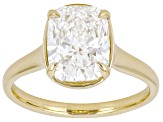Certified White Lab-Grown Diamond G VS 10K Yellow Gold Solitaire Ring 3.00ct