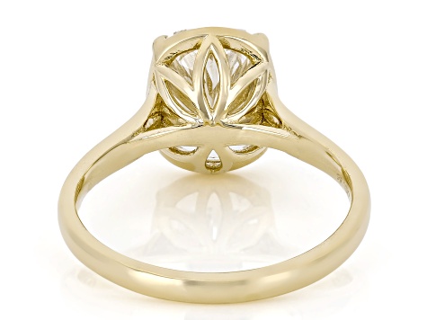 Certified White Lab-Grown Diamond G VS 10K Yellow Gold Solitaire Ring 3.00ct