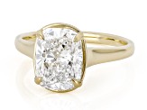 Certified White Lab-Grown Diamond G VS 10K Yellow Gold Solitaire Ring 3.00ct