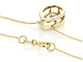 White Lab-Grown Diamond F VS 14K Yellow Gold Solitaire Station Necklace 1.50ct