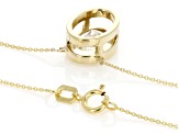 White Lab-Grown Diamond F VS 14K Yellow Gold Solitaire Station Necklace 2.00ct