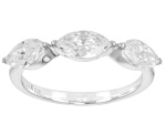 White Lab-Grown Diamond F SI1 10K White Gold Band Ring 1.50ctw