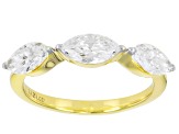 White Lab-Grown Diamond F SI1 10K Yellow Gold Band Ring 1.50ctw