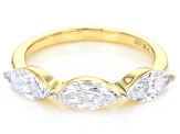 White Lab-Grown Diamond F SI1 10K Yellow Gold Band Ring 1.50ctw