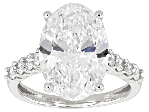 Certified White Lab-Grown Diamond E-F VS2 14K White Gold Ring 7.00ctw