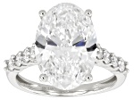 Certified White Lab-Grown Diamond E-F VS2 14K White Gold Ring 7.00ctw