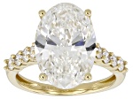 Certified White Lab-Grown Diamond E-F VS2 14K Yellow Gold Ring 7.00ctw