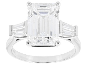 Certified White Lab-Grown Diamond F-G VS2 14K White Gold Ring 5.85ctw