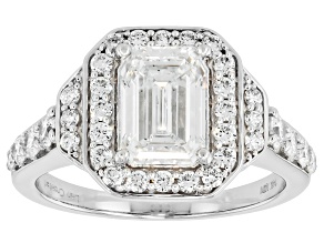 White Lab-Grown Diamond F VS2 14K White Gold Halo Ring 2.75ctw