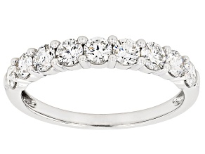 White Lab-Grown Diamond H SI1 Rhodium Over Sterling Silver Band Ring 1.00ctw