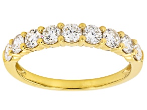 White Lab-Grown Diamond H SI1 14K Yellow Gold Over Sterling Silver Band Ring 1.00ctw