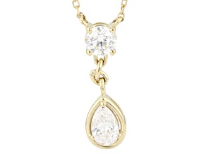 White Lab-Grown Diamond H SI1 10K Yellow Gold Necklace 0.50ctw