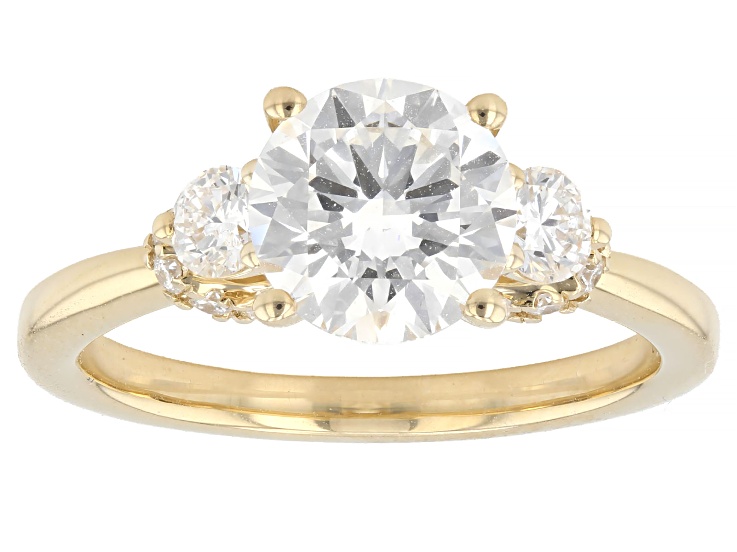 Certified White Lab-Grown Diamond G SI2 10K Yellow Gold Ring 2.30ctw