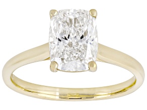 Certified White Lab-Grown Diamond F-G VS 10K Yellow Gold Solitaire Ring 2.00ct