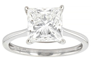 Certified White Lab-Grown Diamond H SI Platinum Solitaire Ring 3.00ct