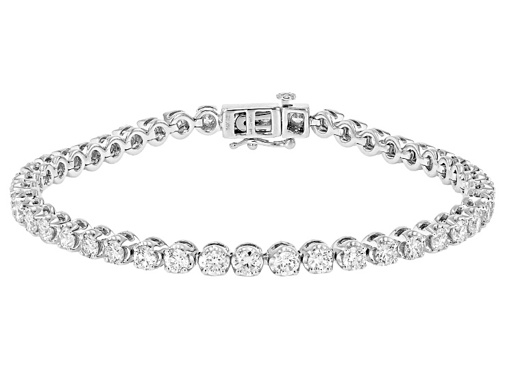 White Lab-Grown Diamond F VS2 14K White Gold Tennis Bracelet 5.00ctw
