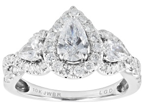 White Lab-Grown Diamond H SI2 10K White Gold Ring 1.50ctw