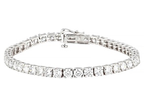 White Lab-Grown Diamond F SI2 10K White Gold Tennis Bracelet 9.00ctw