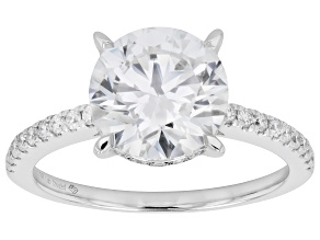 White Lab-Grown Diamond F SI2 14K White Gold Ring 3.25ctw