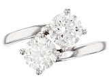 White Lab-Grown Diamond 14K White Gold 2-Stone Ring 2.00ctw
