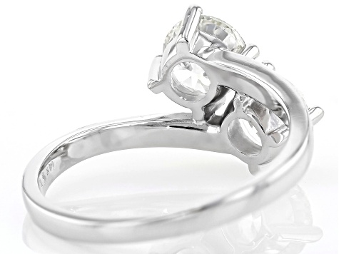 White Lab-Grown Diamond 14K White Gold 2-Stone Ring 2.00ctw