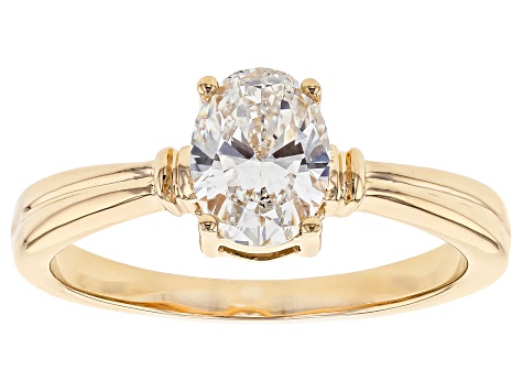 White Lab-Grown Diamond 14K Yellow Gold Solitaire Ring 1 ...