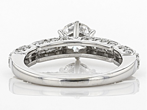 White Lab-Grown Diamond 14K White Gold Engagement Ring 1.72ctw