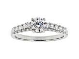 White Lab-Grown Diamond 14K White Gold Engagement Ring .80ctw