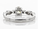 White Lab-Grown Diamond 14K White Gold Engagement Ring .70ctw