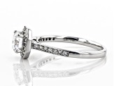 White Lab-Grown Diamond 14K White Gold Engagement Ring 1.04ctw
