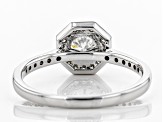 White Lab-Grown Diamond 14K White Gold Engagement Ring 1.04ctw