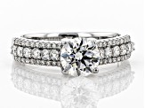 White Lab-Grown Diamond 14K White Gold Engagement Ring 1.50ctw
