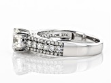 White Lab-Grown Diamond 14K White Gold Engagement Ring 1.50ctw