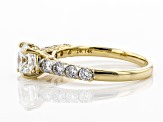 White Lab-Grown Diamond 14K Yellow Gold Engagement Ring 1.52ctw