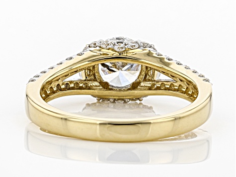 White Lab-Grown Diamond 14K Yellow Gold Ring 1.50ctw