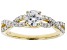 White Lab-Grown Diamond 14k Yellow Gold Engagement Ring 0.80ctw