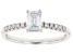 White Lab-Grown Diamond 14k White Gold Engagement Ring 0.70ctw