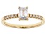 White Lab-Grown Diamond 14k Yellow Gold Engagement Ring 0.70ctw