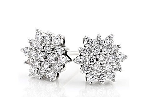 White Lab-Grown Diamond 14K White Gold Earrings .50ctw