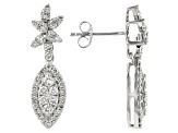 White Lab-Grown Diamond 14K White Gold Earrings 1.00ctw