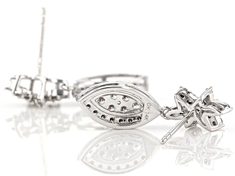 White Lab-Grown Diamond 14K White Gold Earrings 1.00ctw