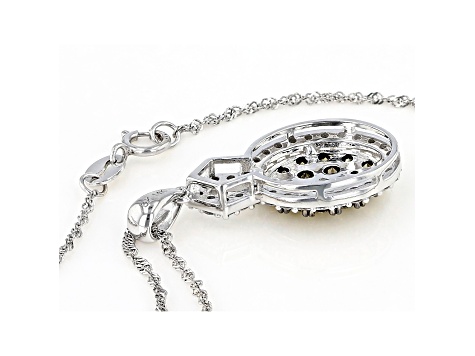 Champagne & White Lab-Grown Diamond H SI1 14k White Gold