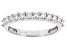 White Lab-Grown Diamond Rhodium Over Sterling Silver Band Ring 0.39ctw