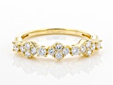 White Lab-Grown Diamond 14k Yellow Gold Over Sterling Silver Band Ring 0.40ctw